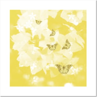 Secret golden garden with butterflies Posters and Art